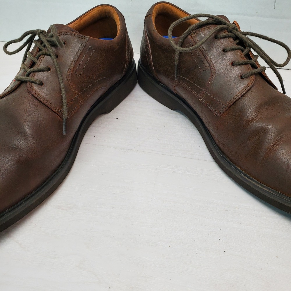 Clarks Collection Brown Leather Oxford Shoes Mens 11.5M Extreme Comfort Lace Up - Picture 6 of 16